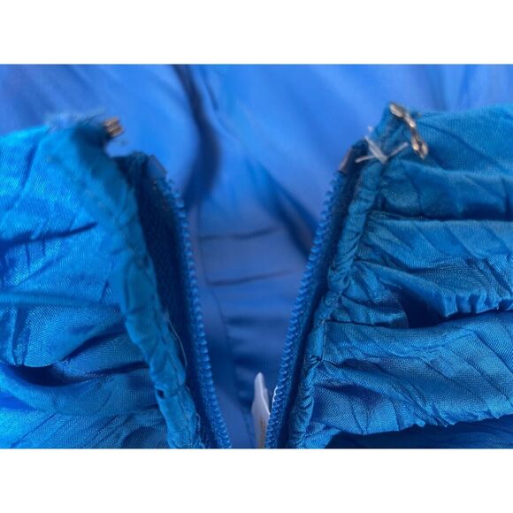 Vintage Alyce Designs Prom Dress Womens XS Blue Puff Sleeve Cocktail Retro Glam - Picture 9 of 13